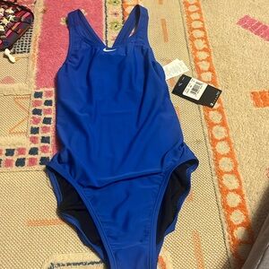 Nike swimsuit size 32 nwt royal blue
